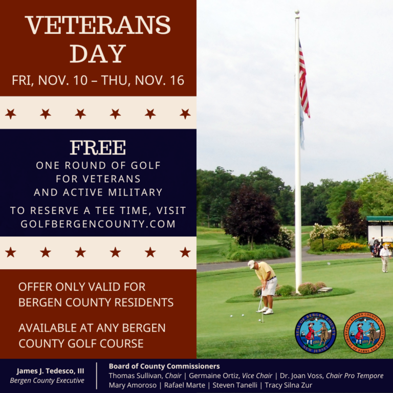 FREE GOLF FOR VETERANS AND SERVICE MEMBERS IN BERGEN COUNTY