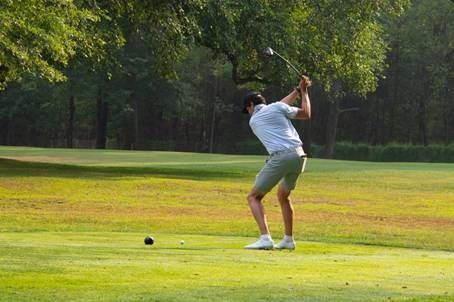 Golfer taking his drive at Soldier Hill Golf Course in Emerson (2025)