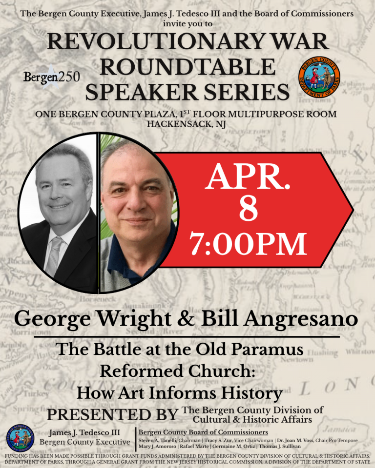 Revolutionary war roundtable speaker series flyer