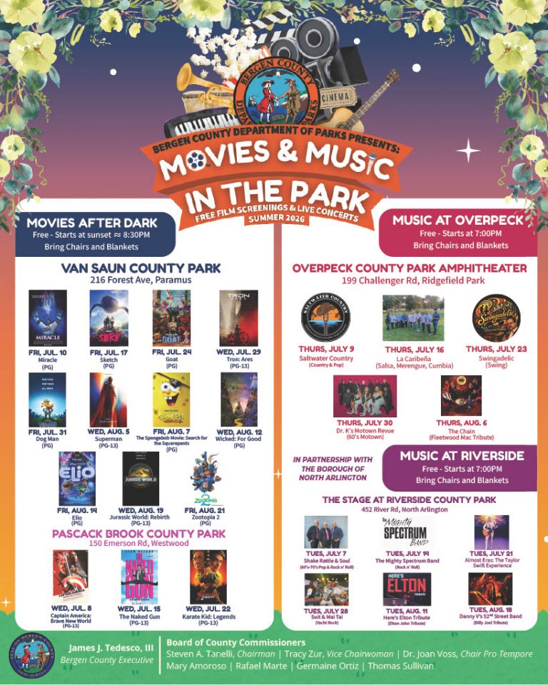 Movies & Music in the Park flyer graphic