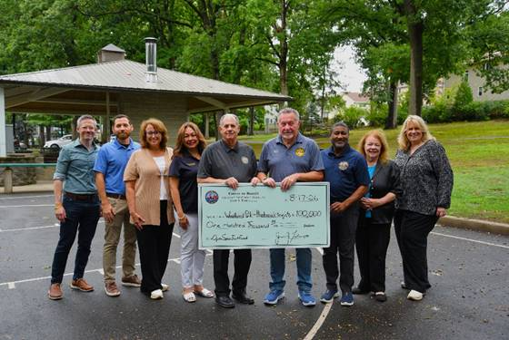 BERGEN COUNTY PRESENTS $100,000 CHECK TO HASBROUCK HEIGHTS FOR OPEN SPACE