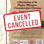 Baylor Massacre Commemoration Ceremony - Event Cancelled